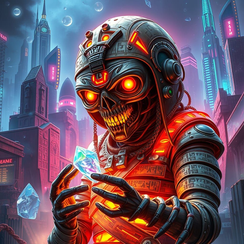 Alien Mummy Rampage in Neon City