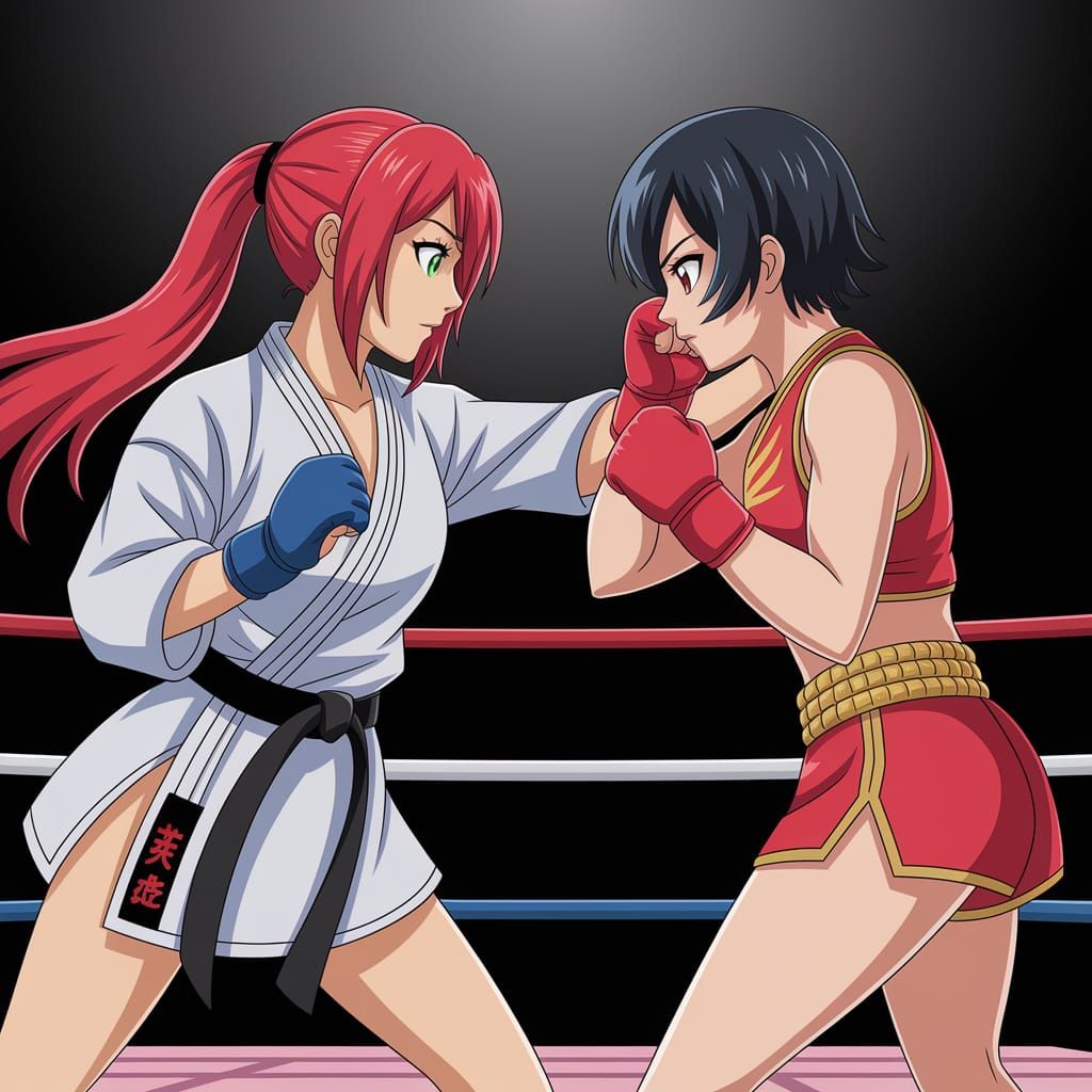 Anime Women's Martial Arts Face-Off
