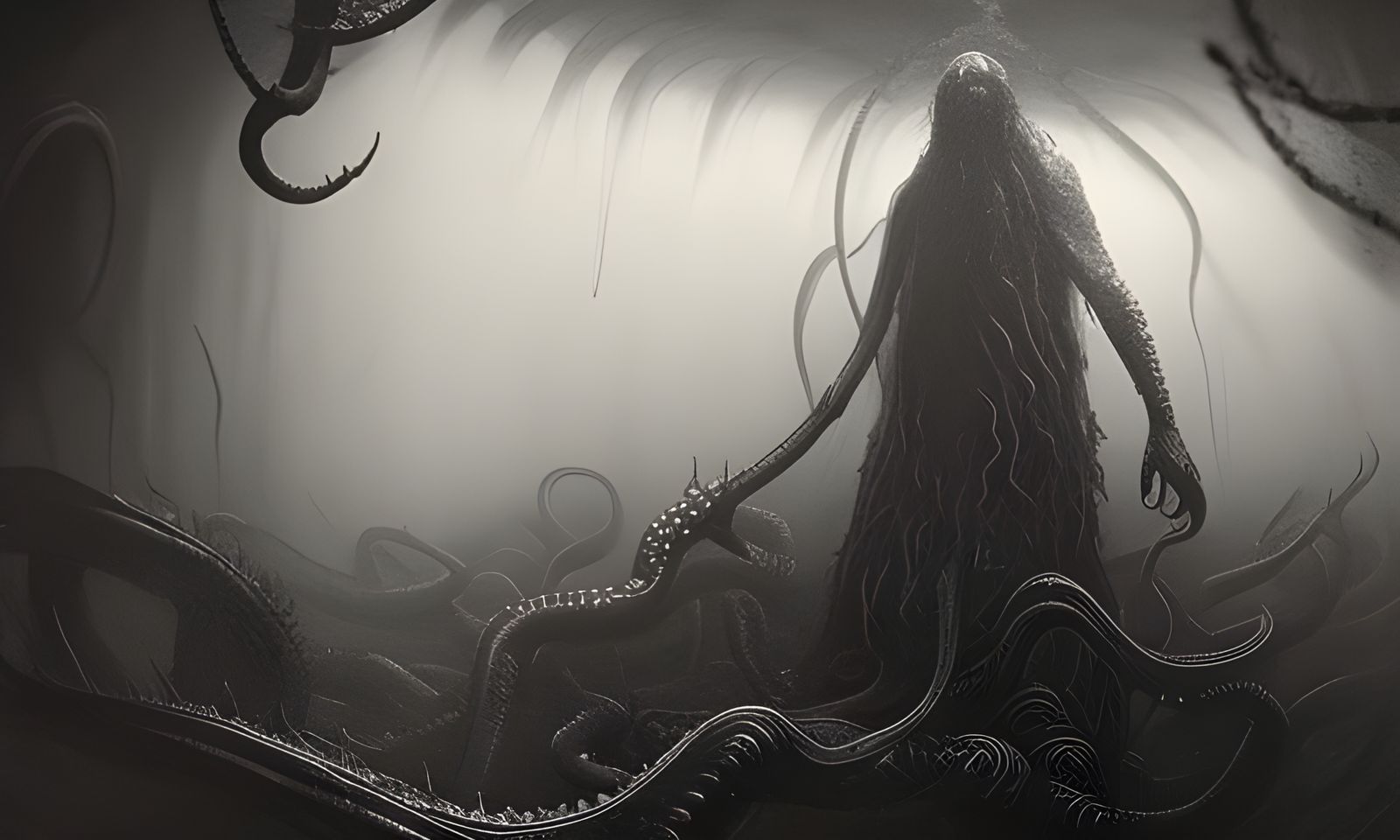 Terrifying Lovecraftian Outer God in Doré Style
