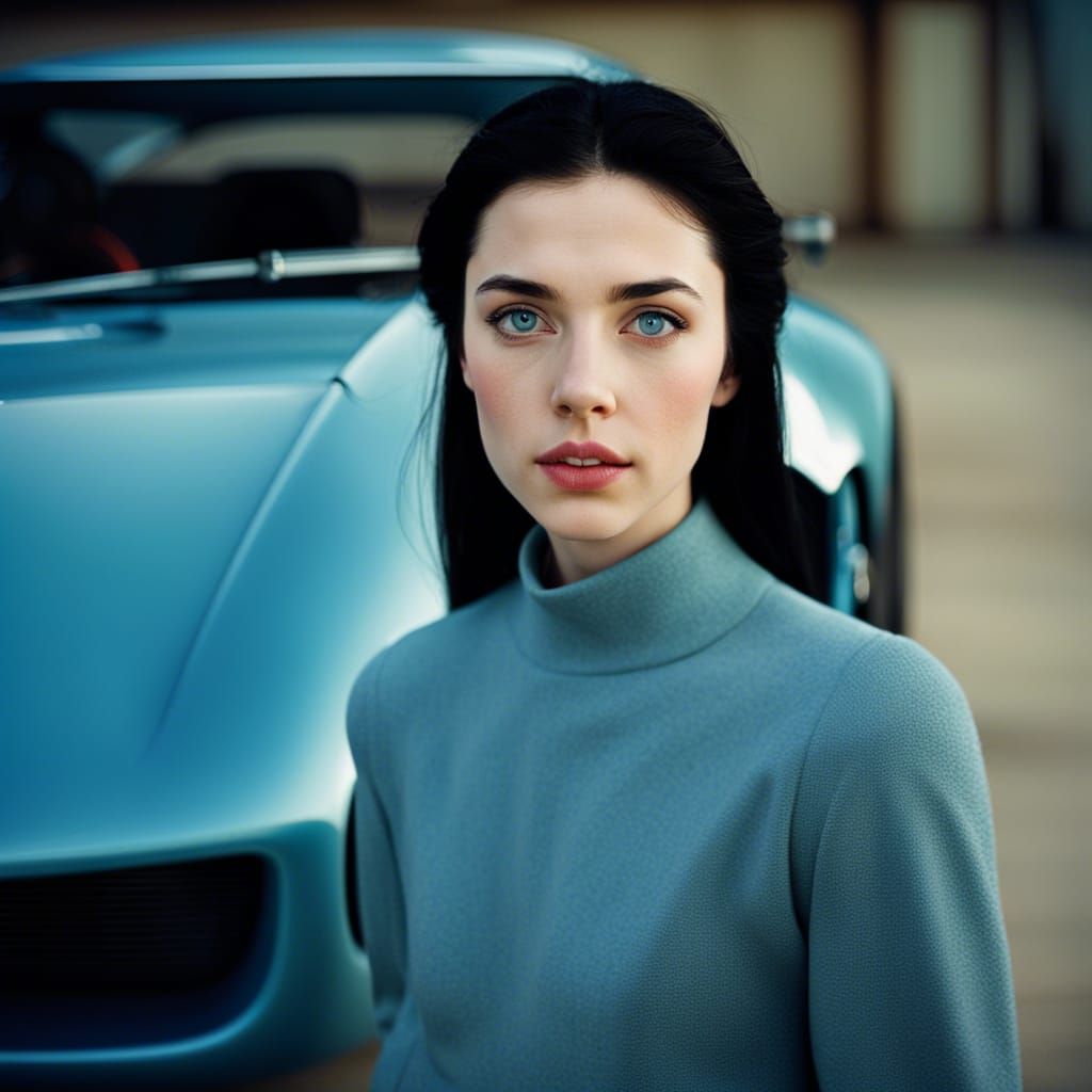 Portrait of Woman with Sports Car, Professional Photography ...