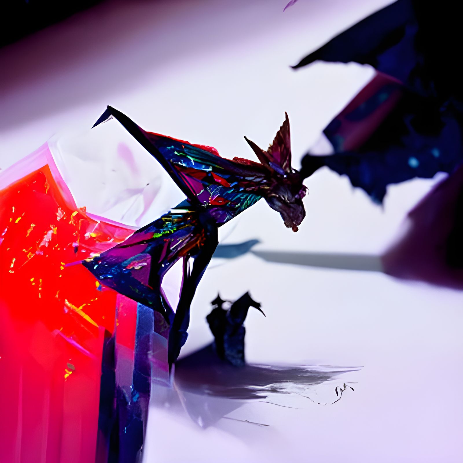 Holographic Origami Dragons in Astral Cosmic Style