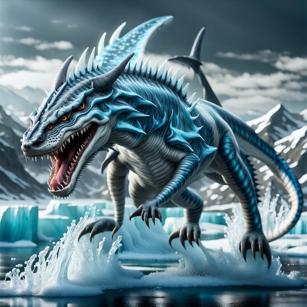 Hybrid ice dragon shark tiger