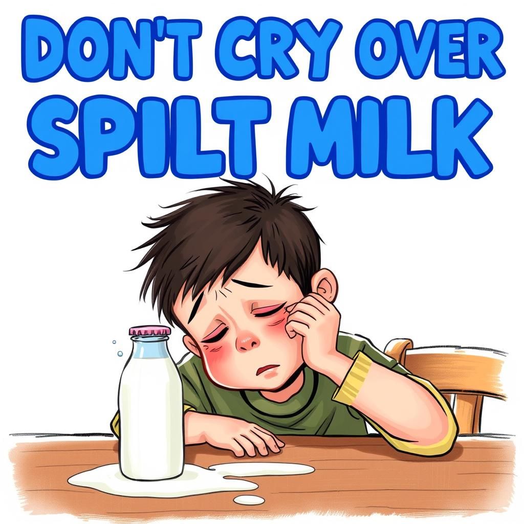 Don't Cry Over Spilled Milk Illustration