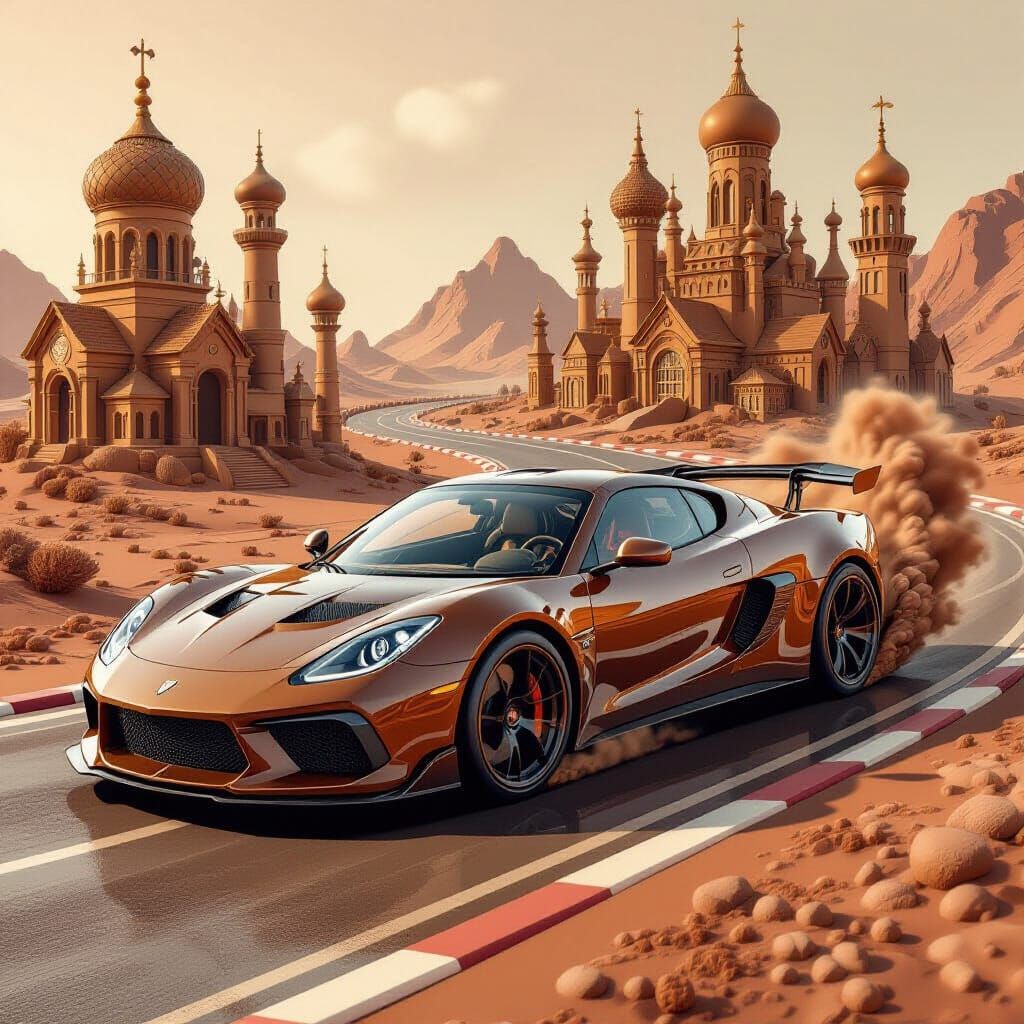 Chocolate Sports Car Burnout in Chocolate City