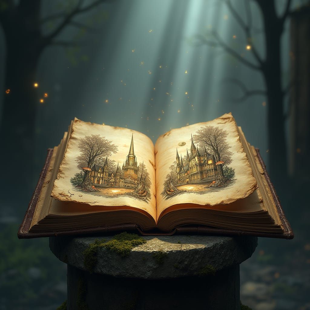 Ancient Tome Unfolds with Medieval Magic