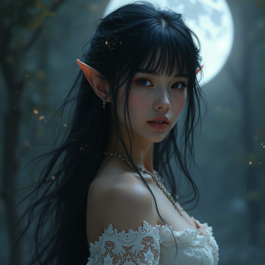 Enchanted Elven Goddess in Hyper-Realistic Portraiture