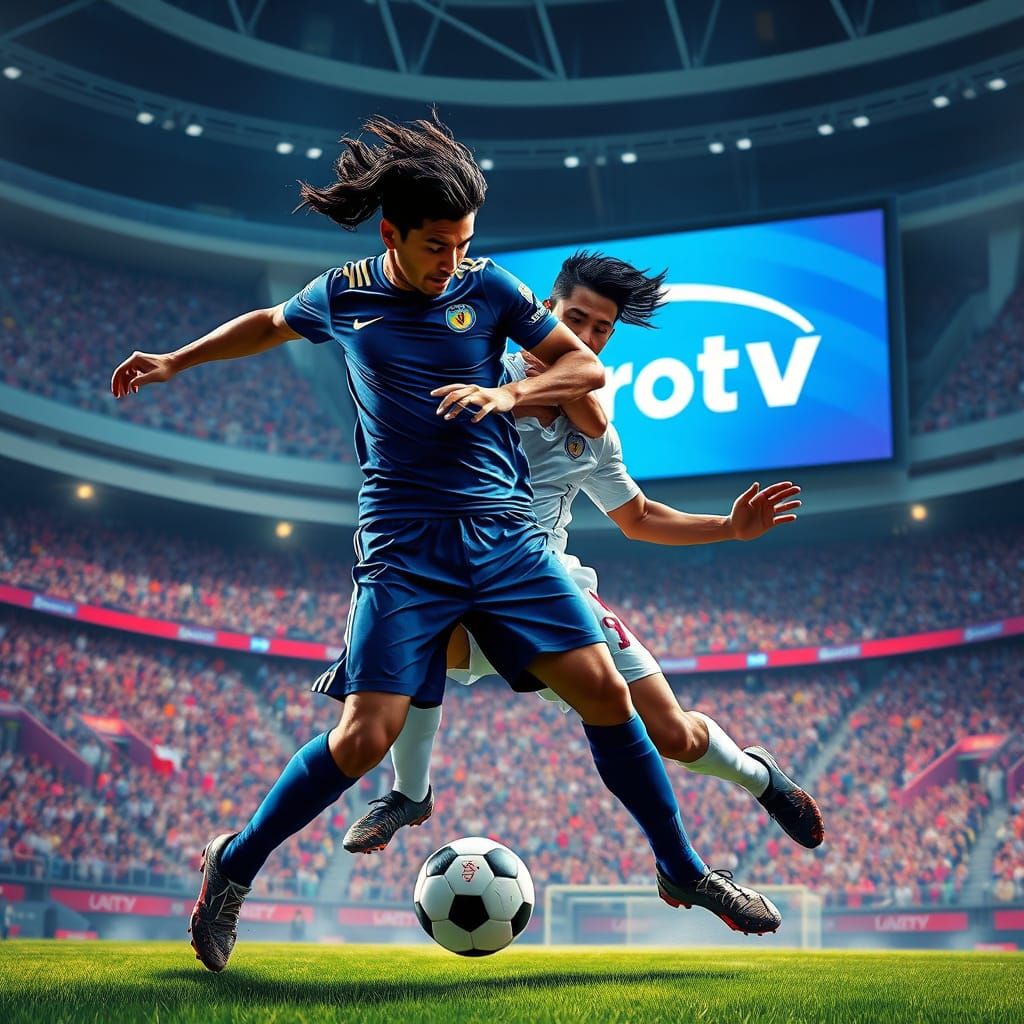 Asian Football Player vs Indigenous Rival in High-Stakes Mat...