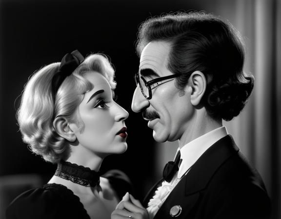 Groucho Marx and Kitty Carlisle in 1930s Film
