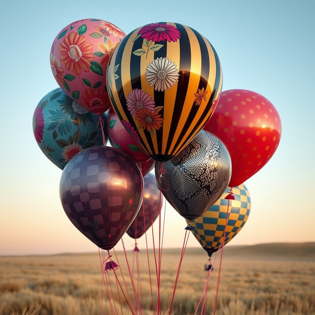 colorful bunch of balloons