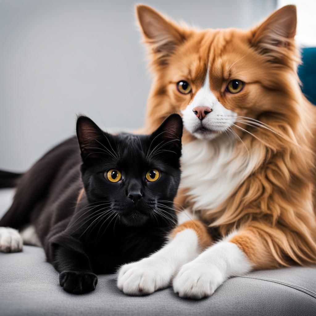 AI Image of Cat and Dog