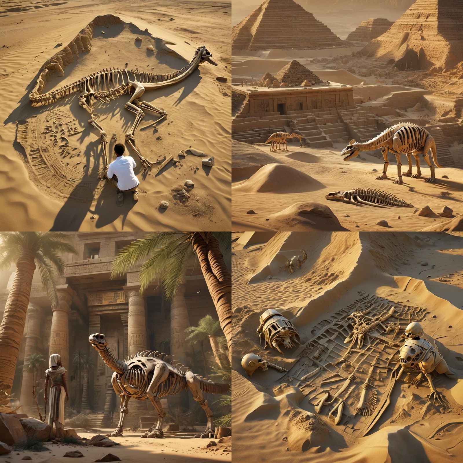 Egyptian Architect Discovers Dinosaur Fossil Amidst Pyramids
