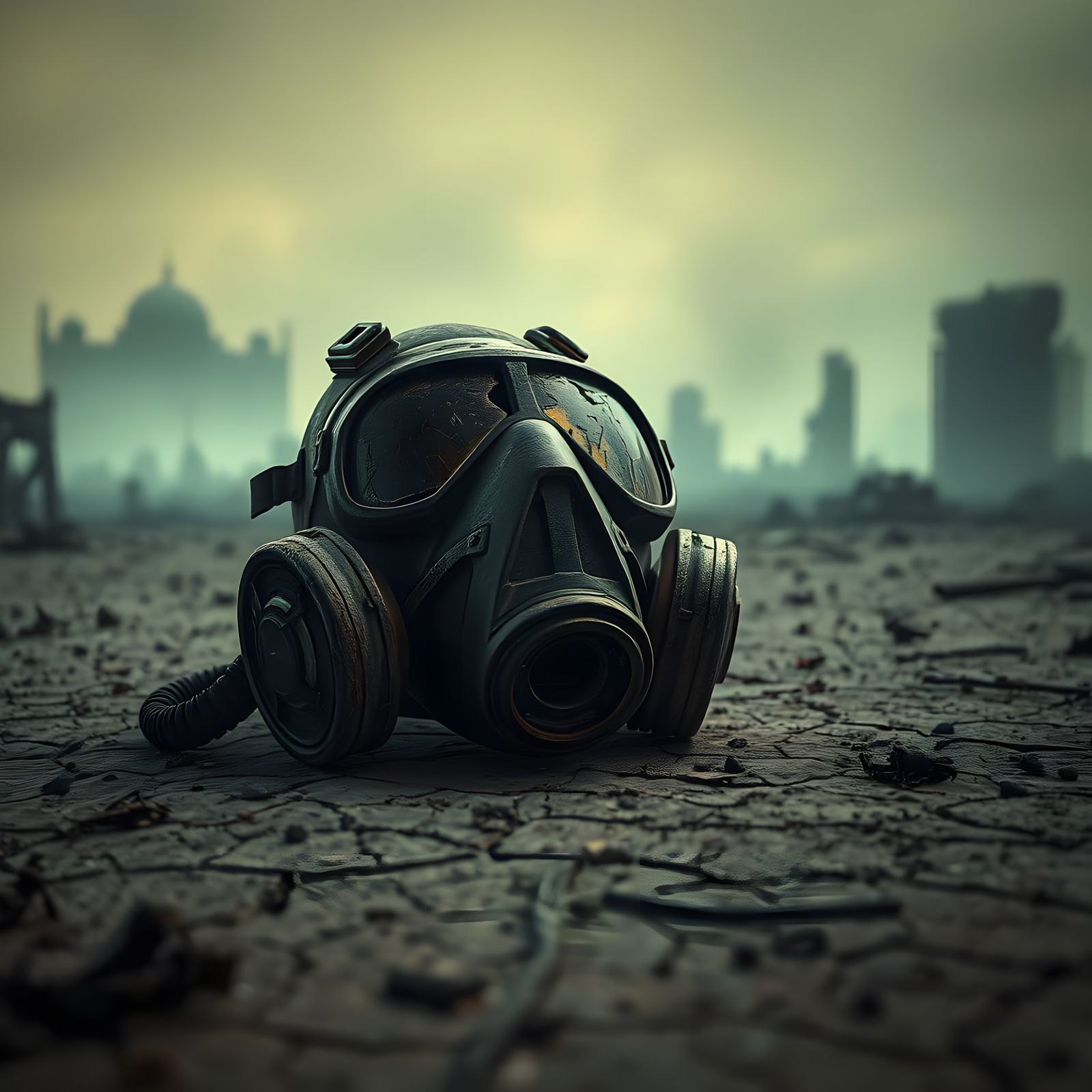 Bleak Post-Apocalyptic Wasteland in Industrial Style