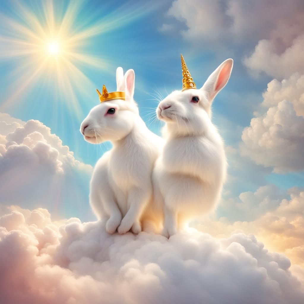 Rabbit, Unicorn, and Nurse in Divine Light