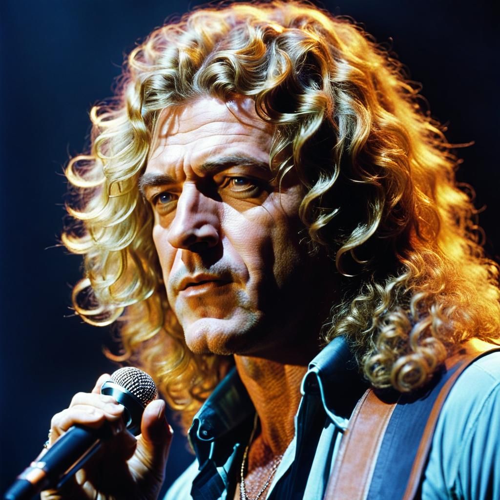 Robert Plant, Young Led Zeppelin Singer, 1970s Photography