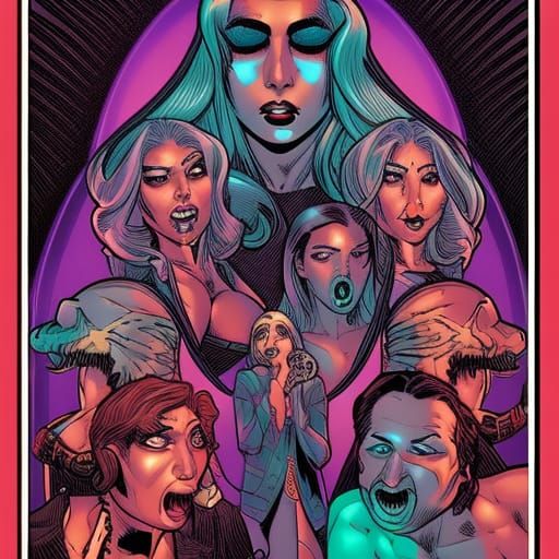 Transgender Party in Comic Book Art Style