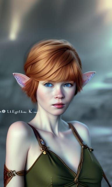 LOTR Elf Portrait in Ghibli Style