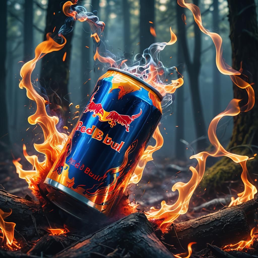 Fiery Red Bull Fantasy Concept Art