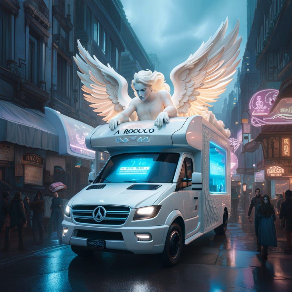 Angel Shop Truck in Cyberpunk Heaven