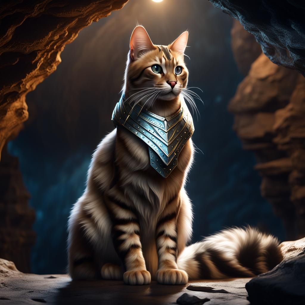 Bengal Cat in Diamond Armor Commands Army