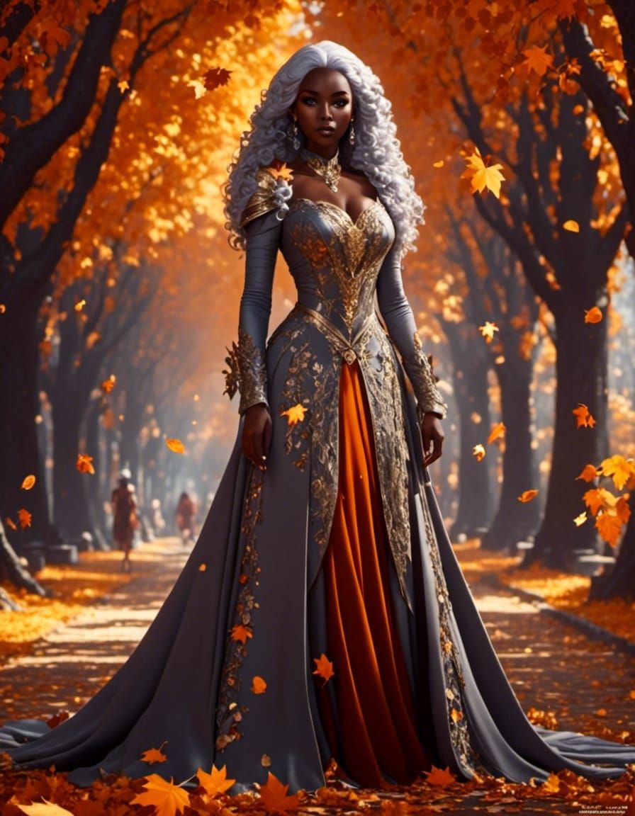 Autumn Drow Portrait in 3D Anime Realism
