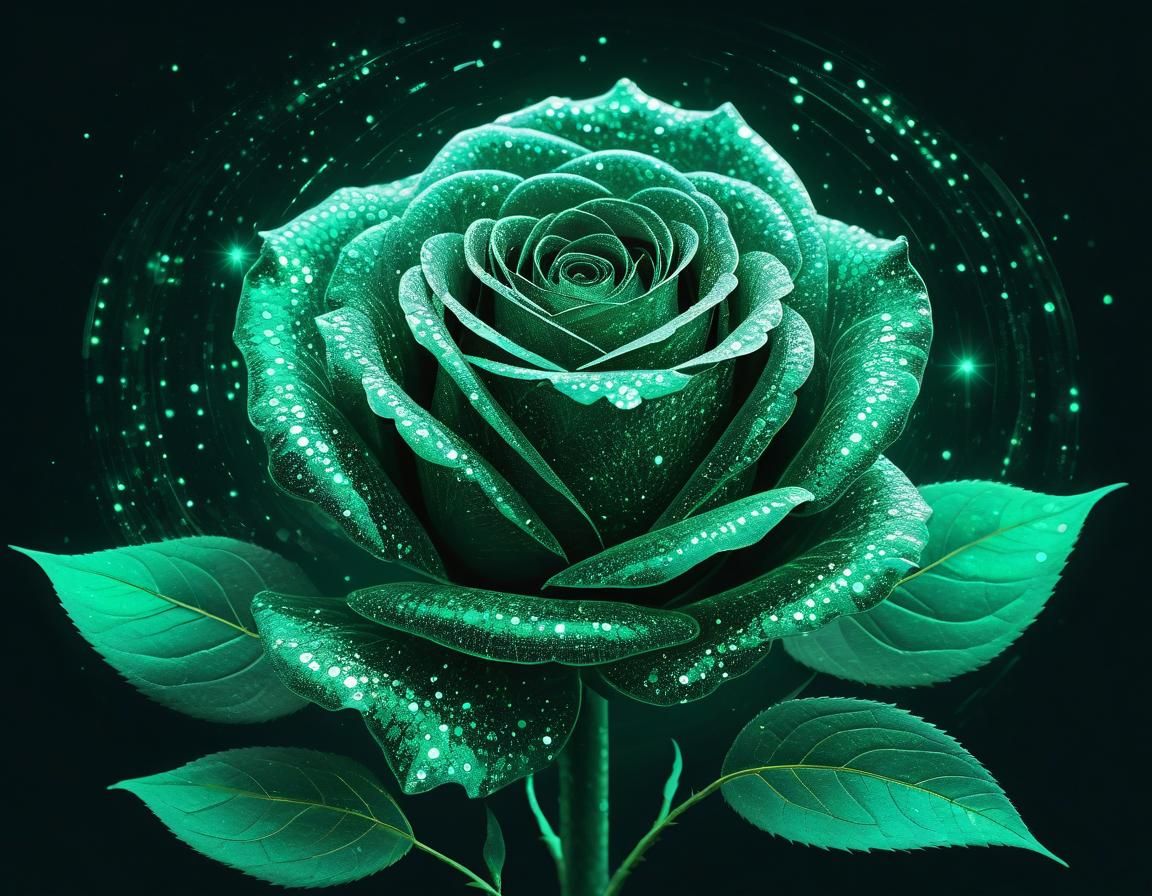 Ethereal Abstract Portrait in Retrofuturist Style