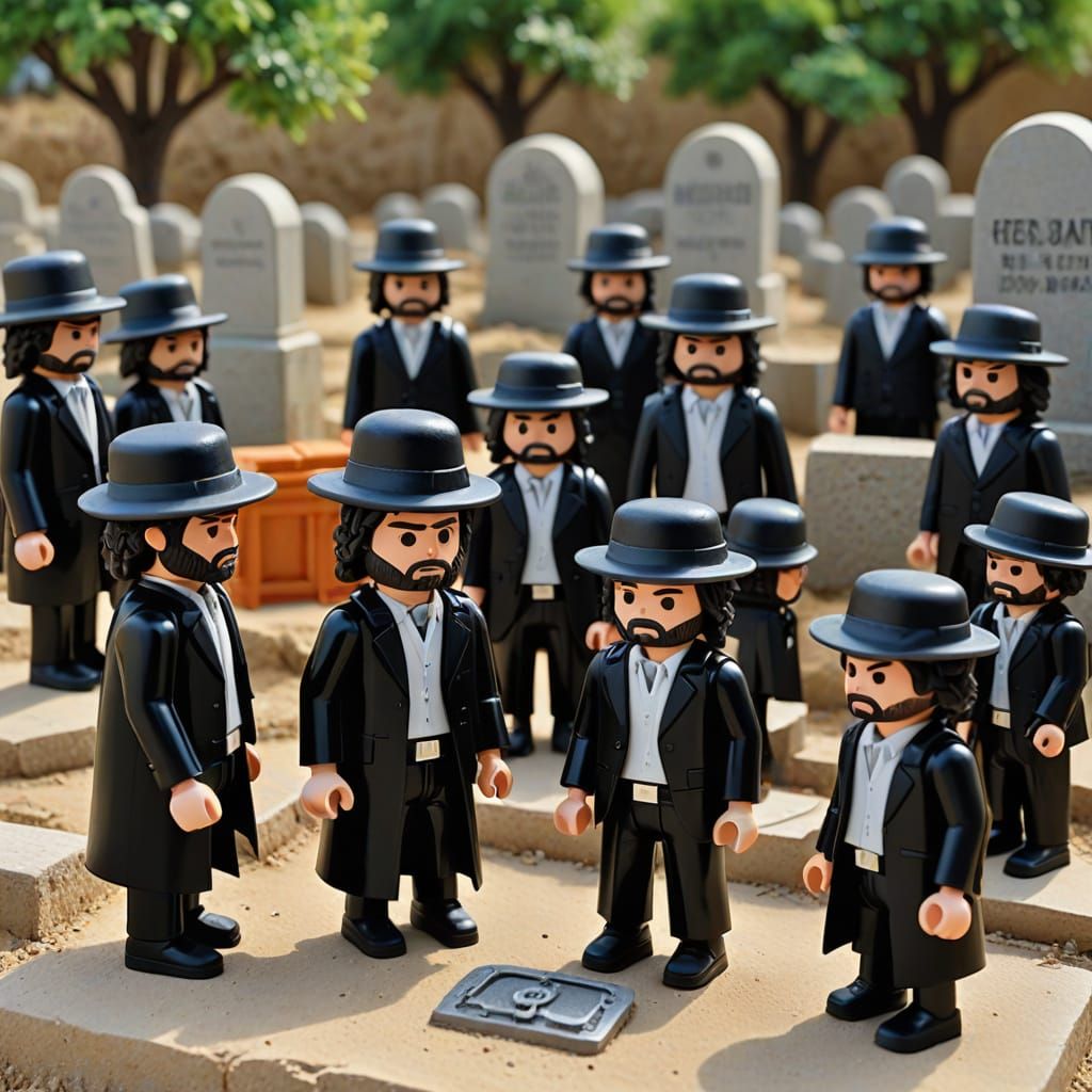 Playmobil Hasidic Jews at Lag BaOmer Ceremony