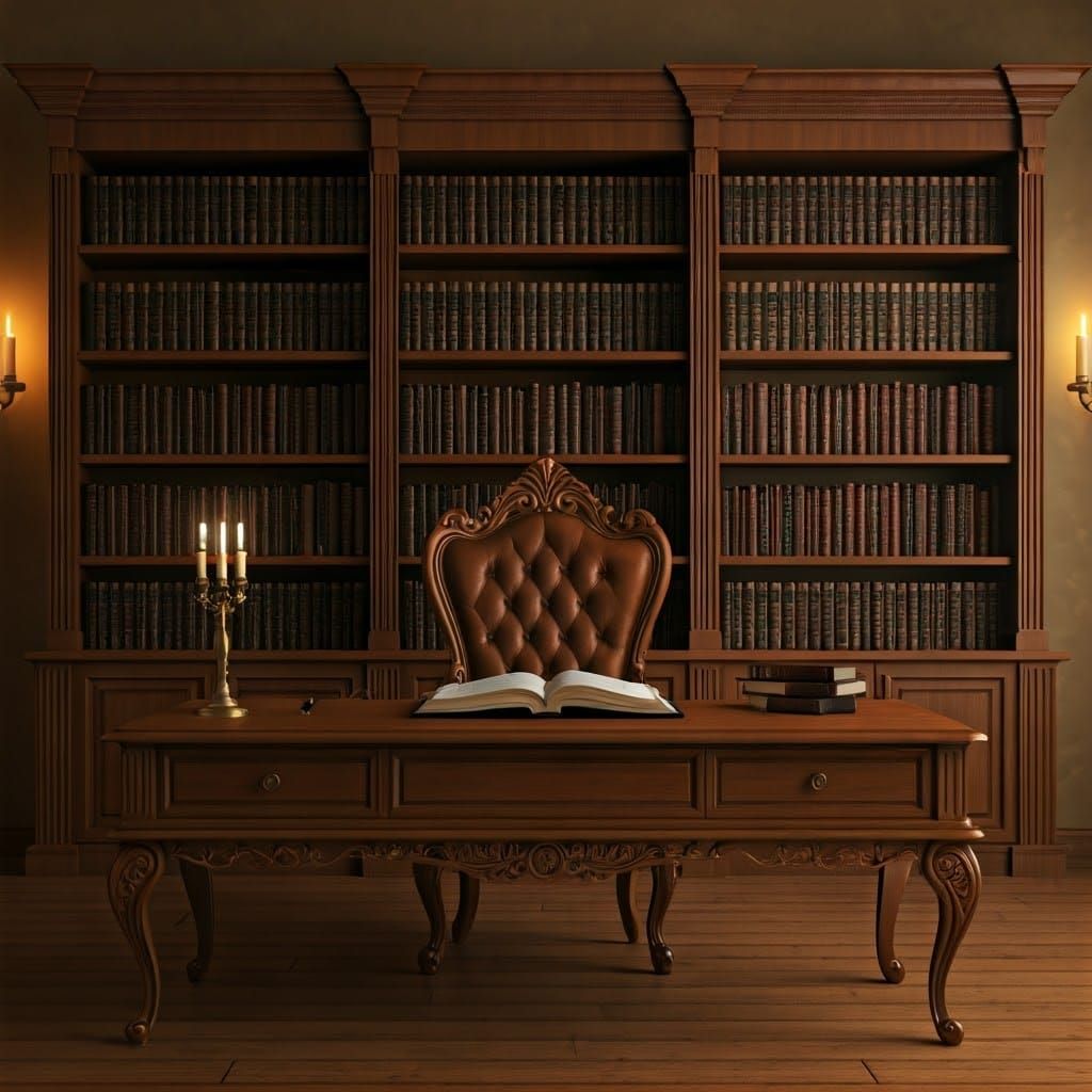 Elegant Study Room Inspired by Jewish Spiritual Leaders