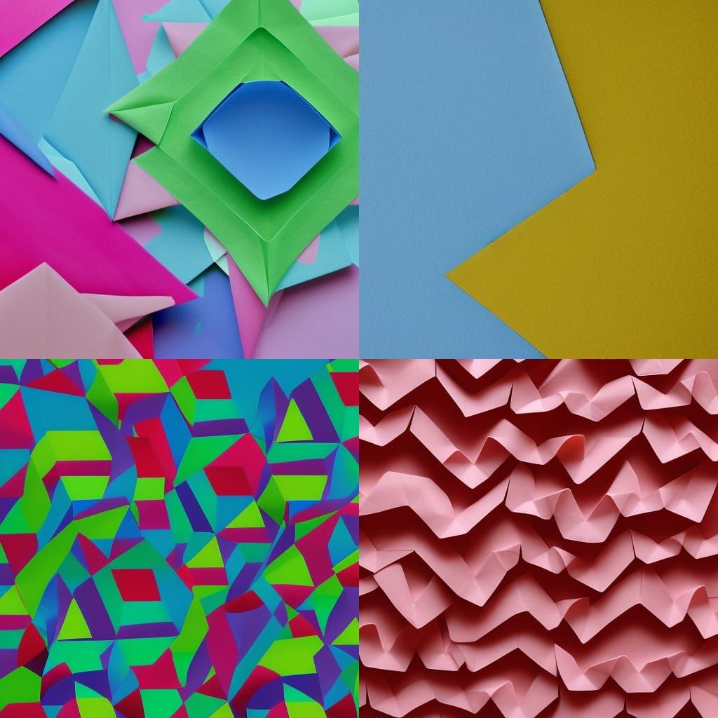 Abstract Origami Paper Folds Papercraft