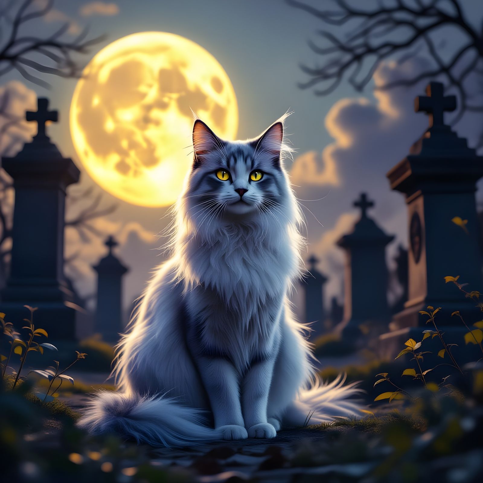 Ghost Cat Cinematic Film Still