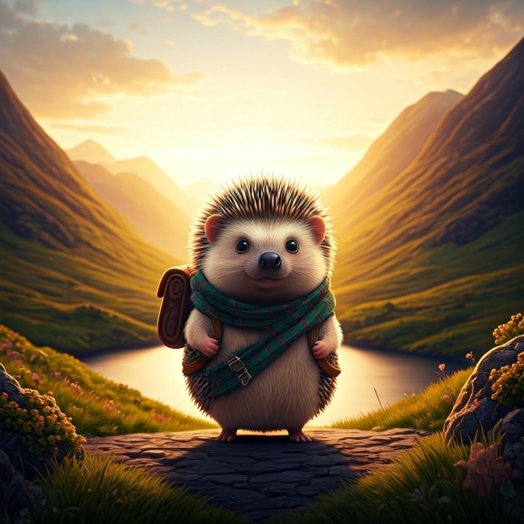 Heroic Hedgehog in the Scottish Highlands