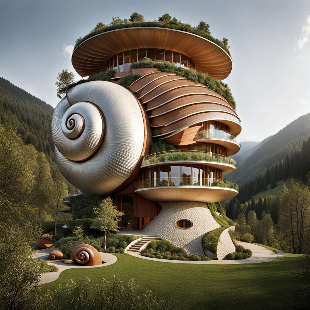 Deconstructivist Snail House Inspired by Tschumi