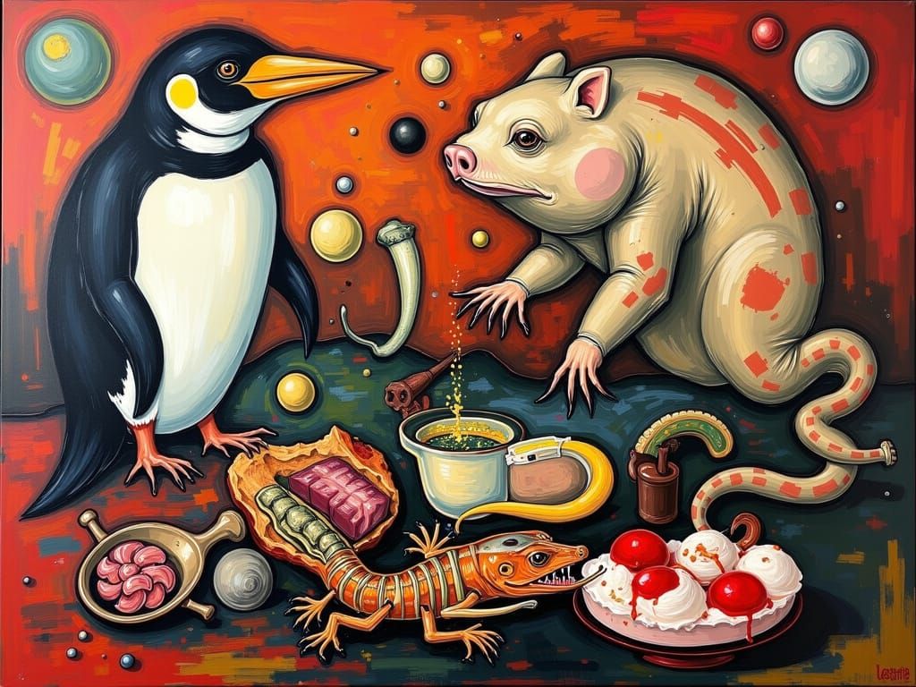 Surreal Nightmare of Mythical Creatures and Organs