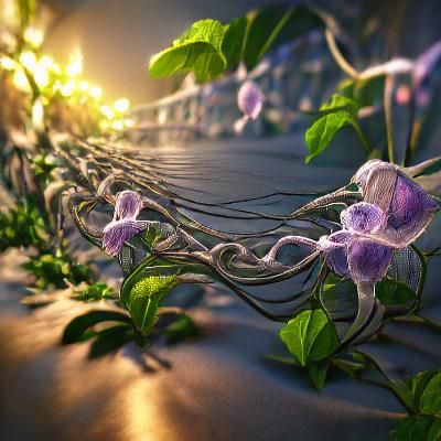 Detailed Flower Vine in Dynamic Lighting