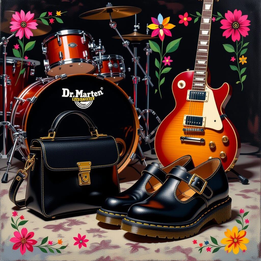 Punk Garage Style: Dr. Martens & Handbag
