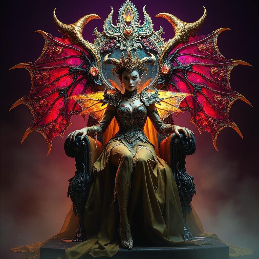 Dark Fantasy Demon Queen Concept Art