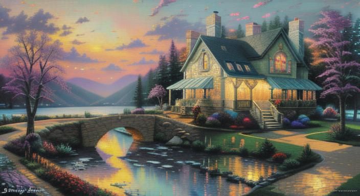 Pastel Mosaic Mixed Media Art