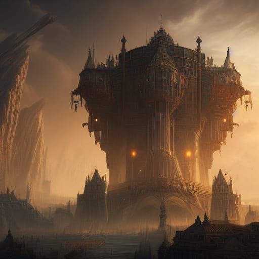 Fantastical Revolution: Detailed Matte Painting