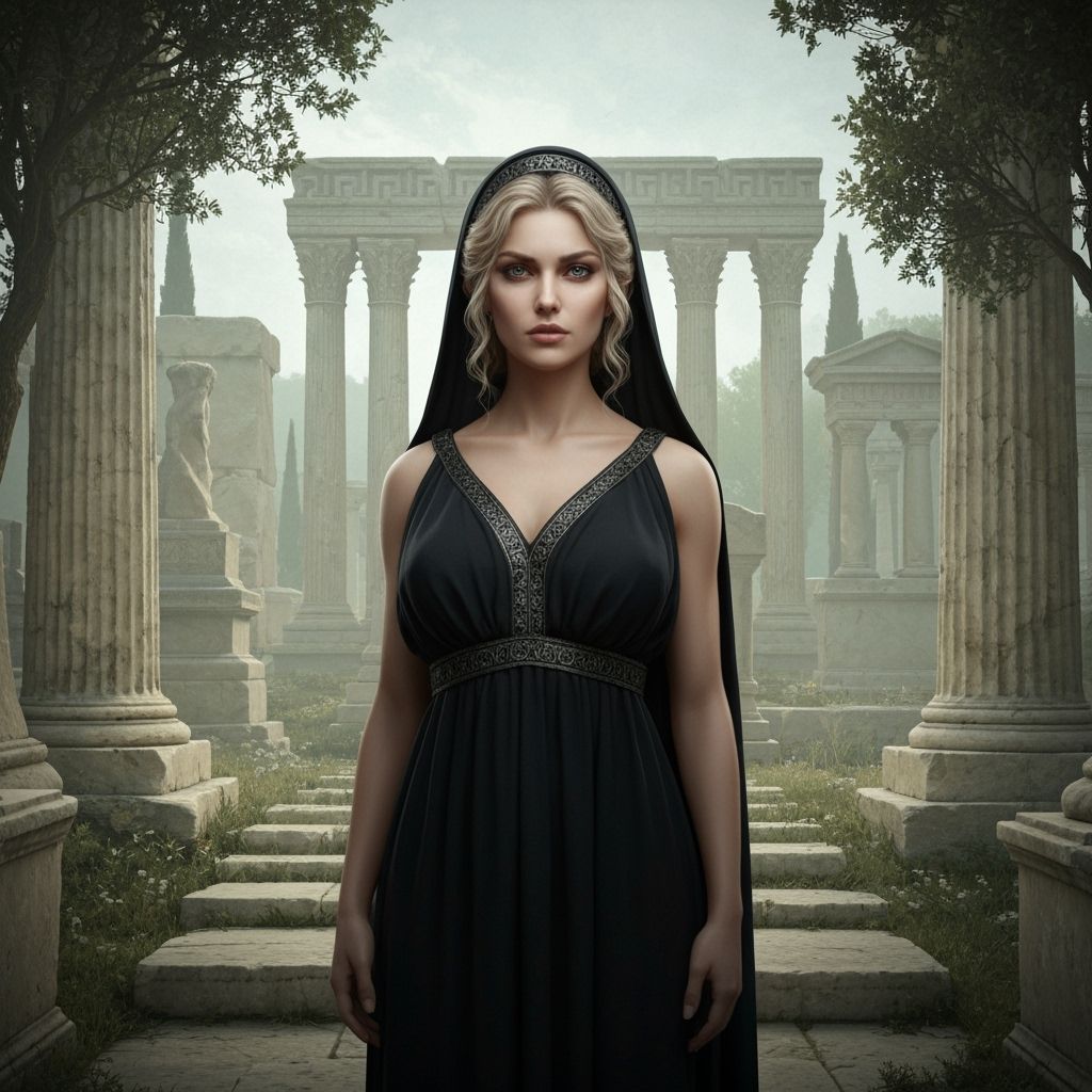 Pasikrata: Greek Mystery Goddess in Dark Fantasy Art