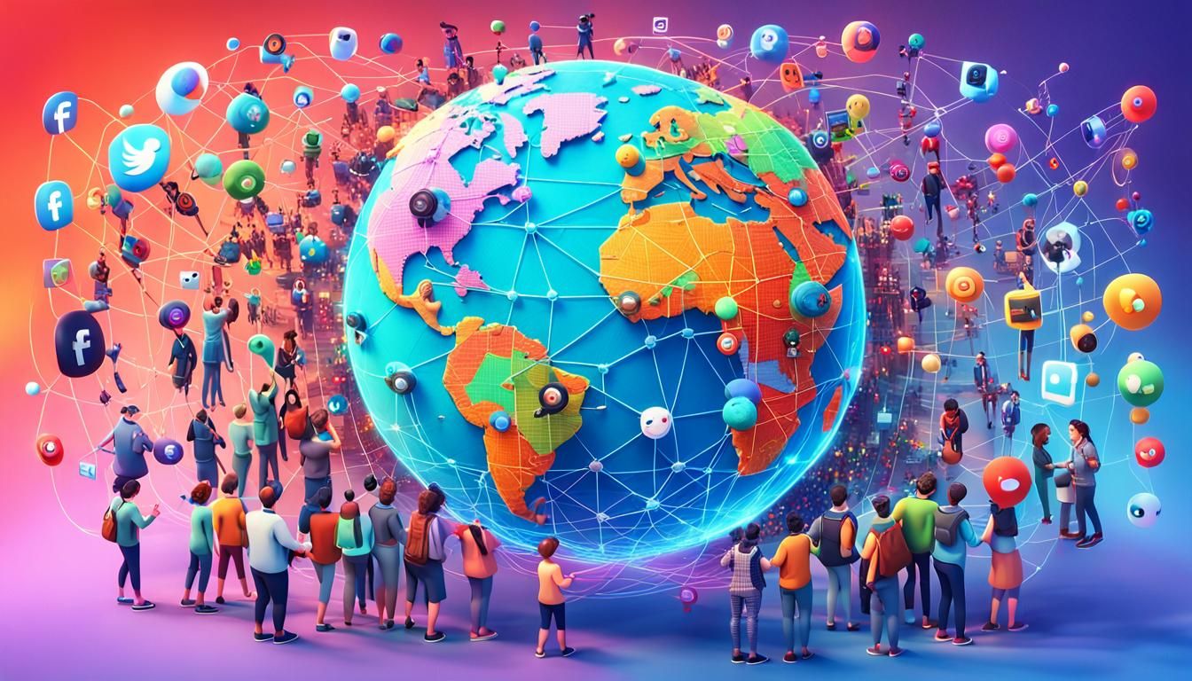 Global Connection Through Social Media: 3D Digital Art