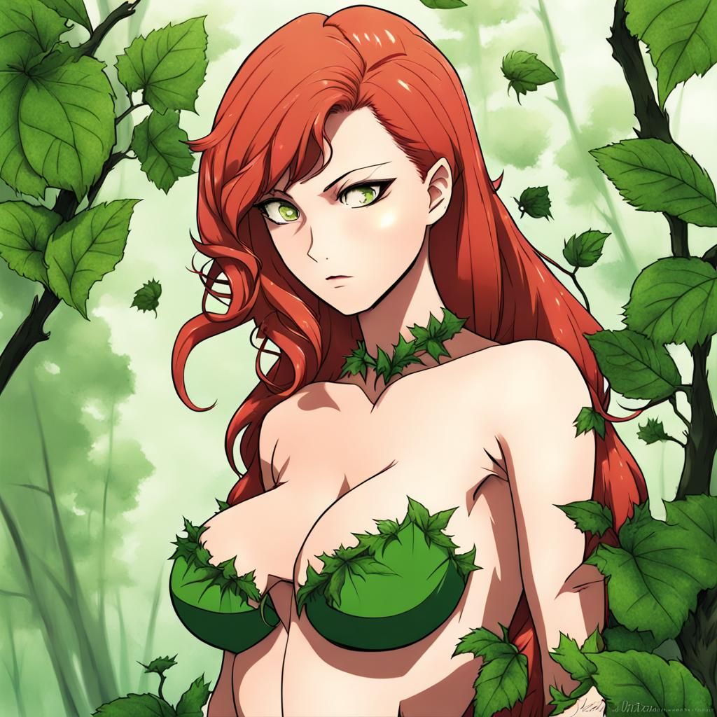Anime Style Poison Ivy Digital Art