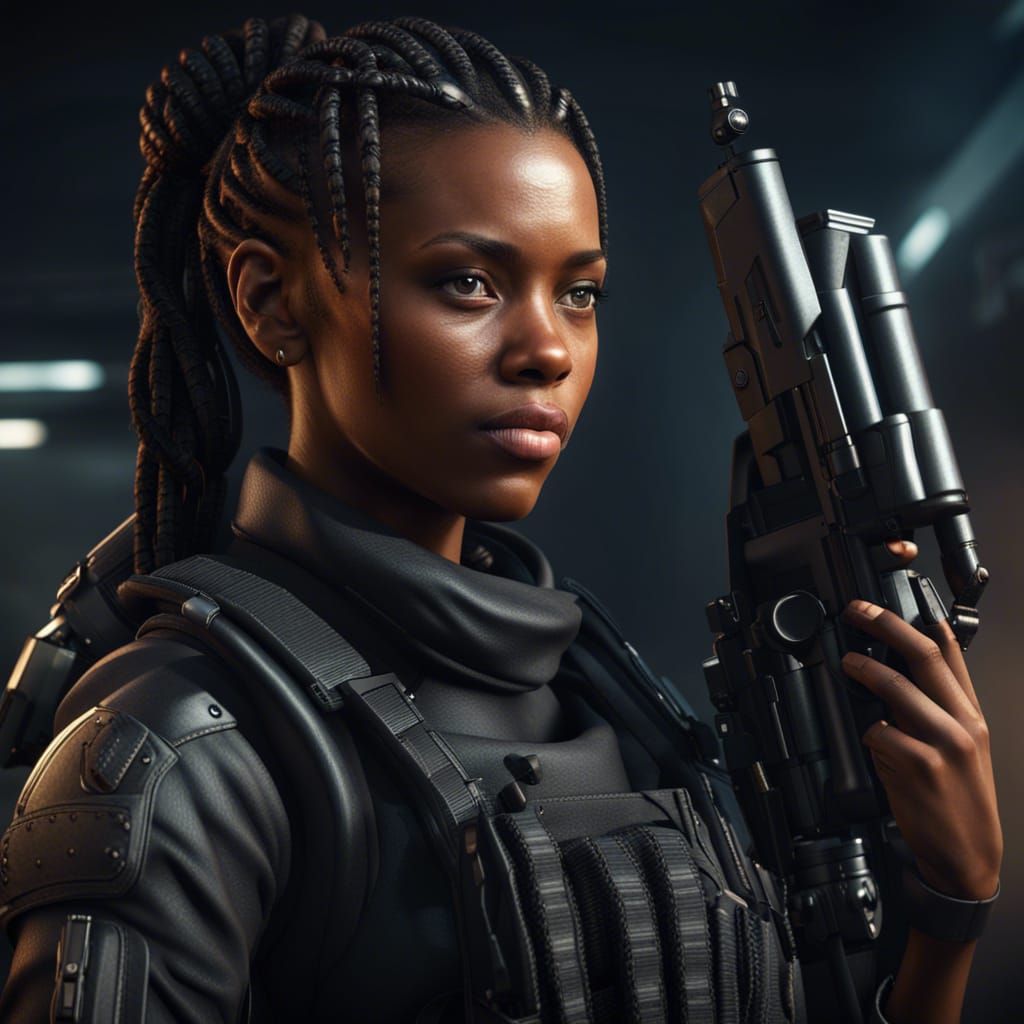 Beautiful Woman in Spec Ops Gear, 3D Render