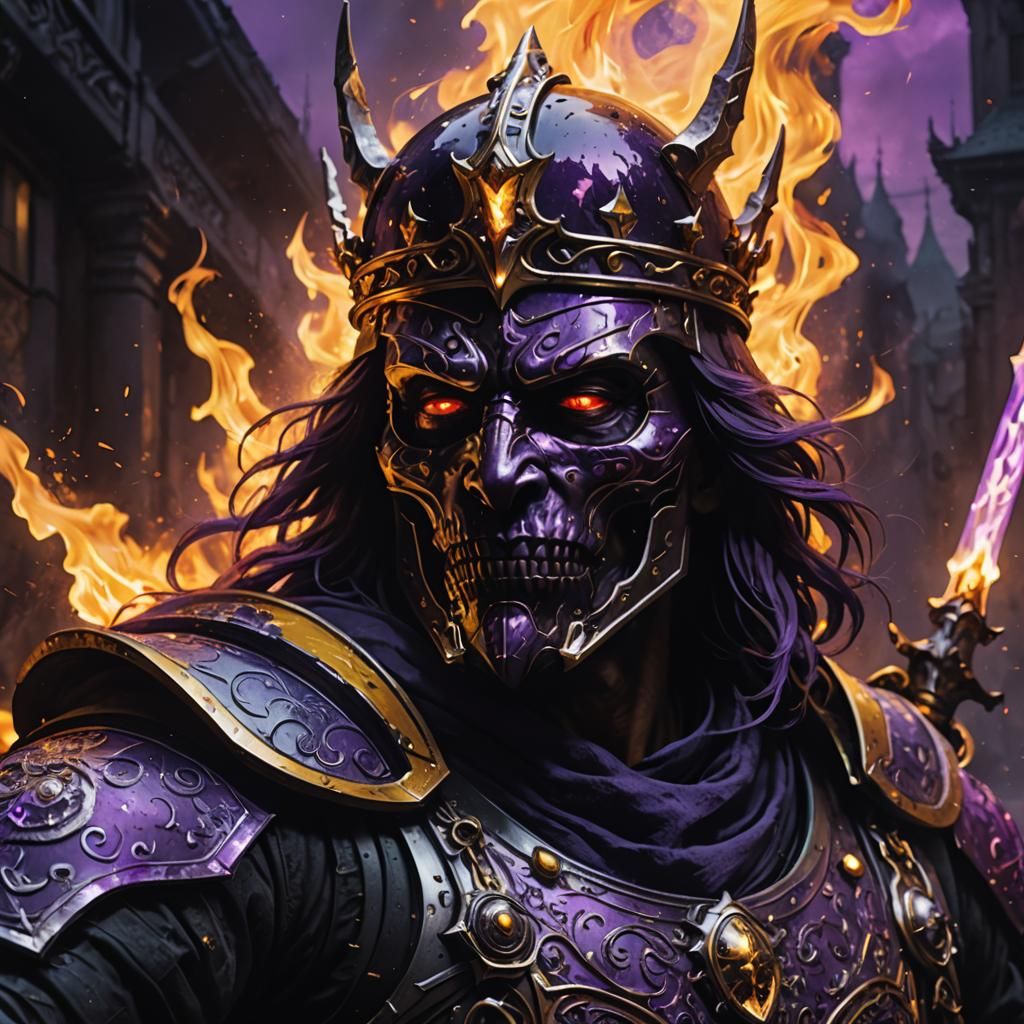 Epic Dark Fantasy Cinematic Still with Vibrant Hues and Intr...