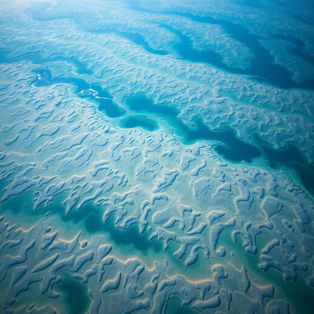 Ocean's Hidden Depths Revealed: Aerial Photography