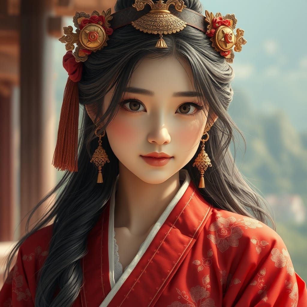 Aphrodite on Shimmering Throne in Hyperreal Detail