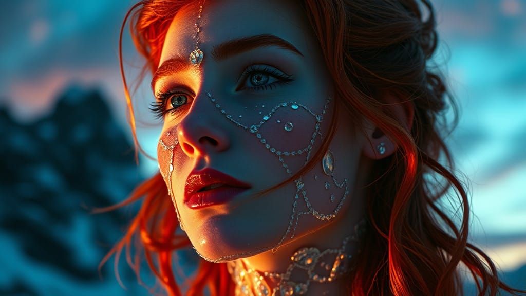 Glass Goddess Radiates Ethereal Beauty in Cinematic Film Sti...