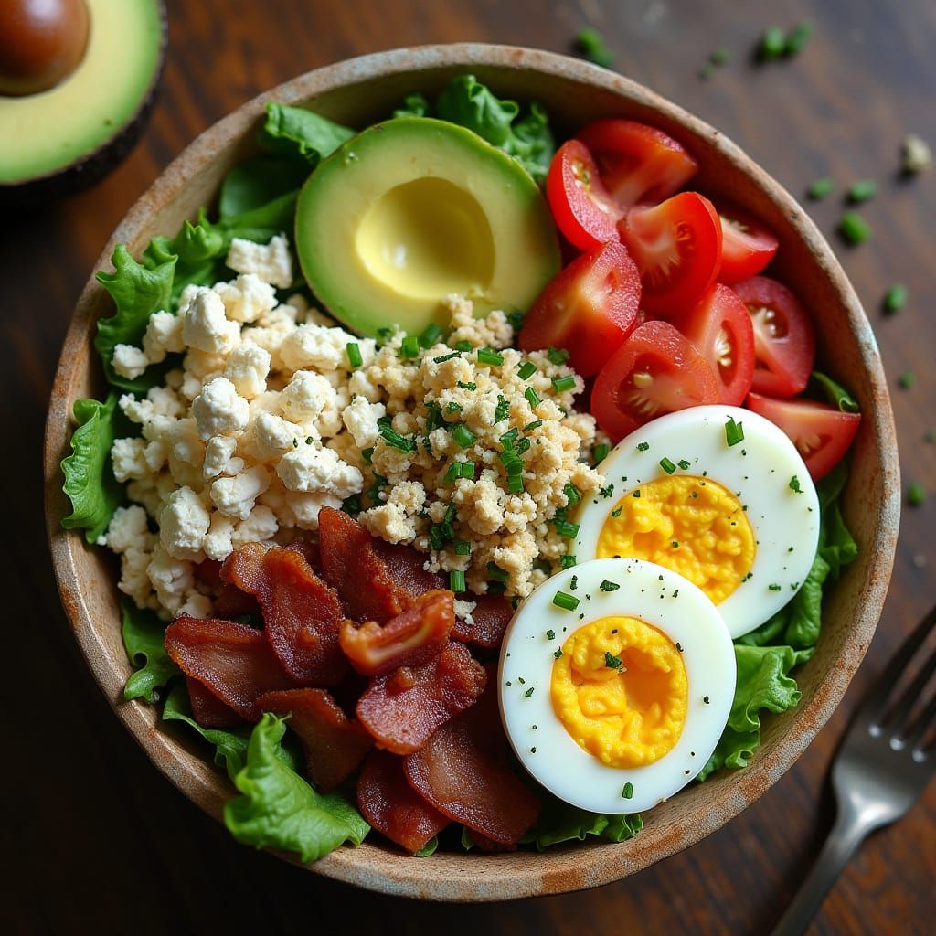 Delicious Cobb Salad with Chicken and Bacon