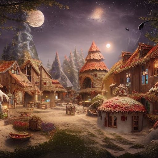 Sinister Santa's Village: Epic Digital Matte Painting