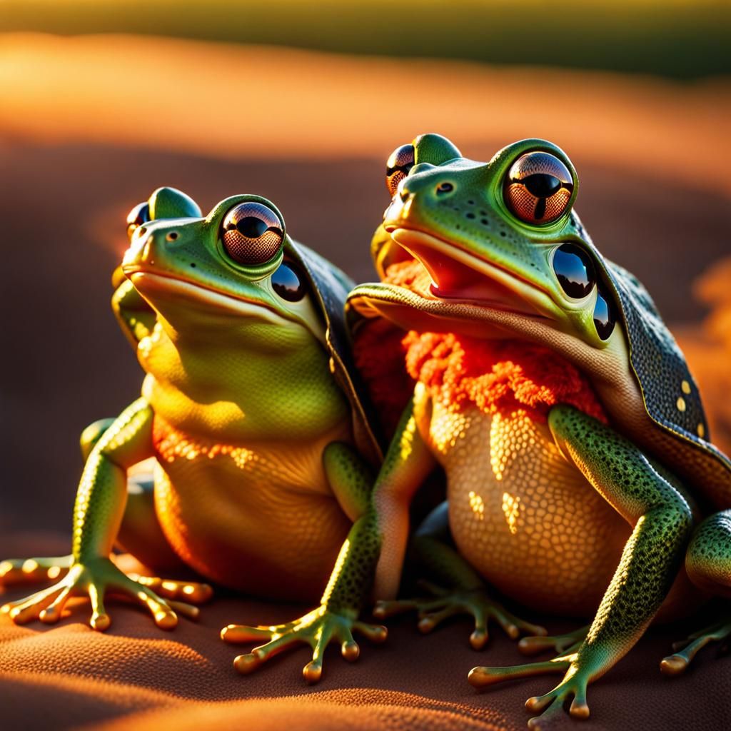 Frogs in Kangaroo Pouch: Hyperrealistic Cinematography