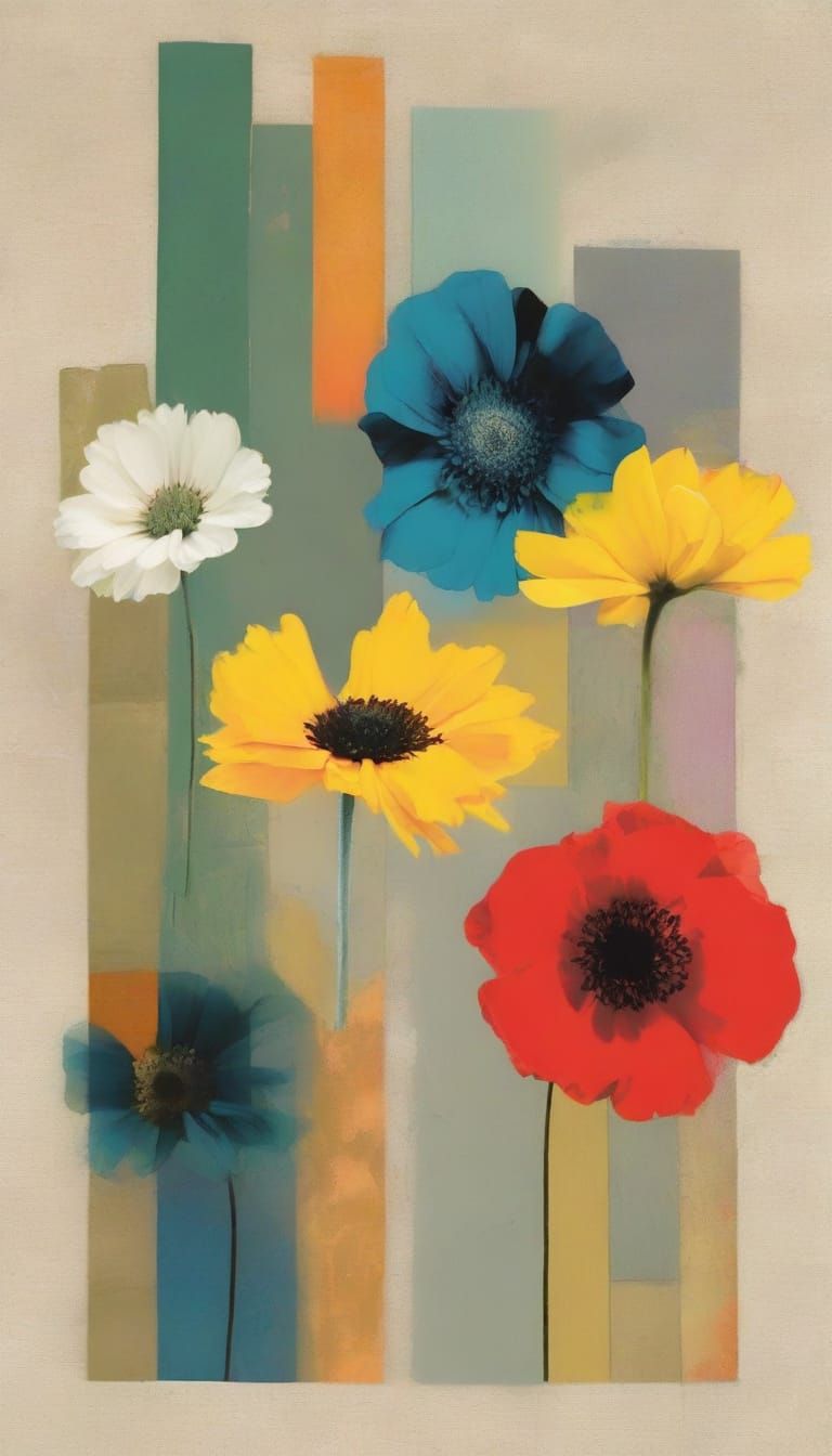 Golden Ratio Beauty in Cursive Calligraphy with Poppy Flower...