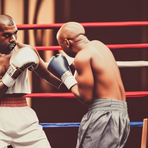 Kanye West and Gandhi Boxing: Professional Photography